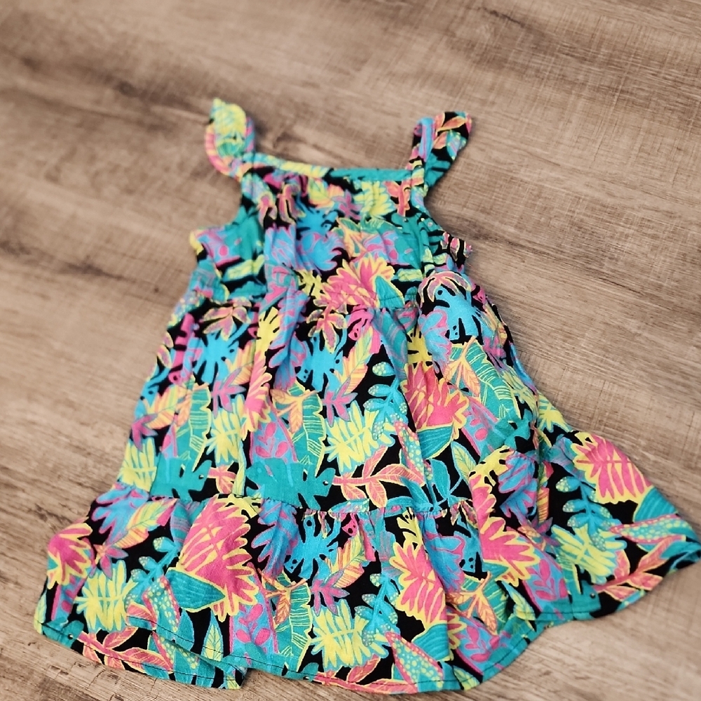 Cat & Jack Blue Pink Smocked Sundress With Pockets